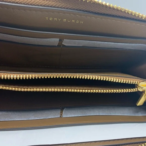 NWT Tory Burch Fleming Soft Zip Continental Wallet Moose/909 64314 - Picture 13 of 14